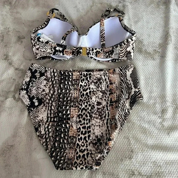 Bleu Rod Beattie® Walk On The Wild Side Size 34D and Bikini Bottom Size 8 - Picture 11 of 15